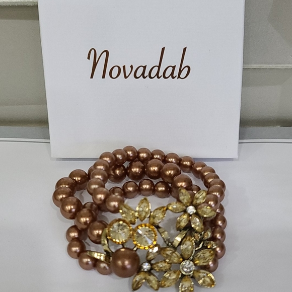 Novadab Bronze Stack Barrett - Picture 2 of 2